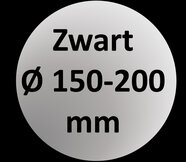 ZWART Gecoat Dubbelwandig Rookkanaal 150-200 mm
