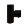 80mm pelletpijp EW 1,2mm zwart T-Stuk