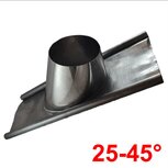 130 mm Loodslab 20-45 graden Dakdoorvoer 130mm Rits  Rookkanalen