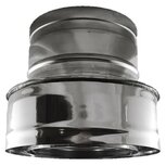 Rookkanaal Dubbelwandig Rits  Rookkanalen &Oslash;80-130 Bovenaansluitstuk witte achtergrond