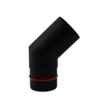 80mm pelletpijp EW 1,2mm zwart 45 graden