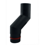 80mm pelletpijp EW 1,2mm zwart S-bocht versleping 6 cm