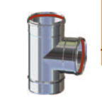 pelletpijp t-stuk 80mm rvs