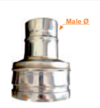 onder aansluitstuk zwart dw 80-130 - ew 80mm MAN