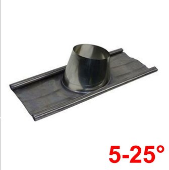 Loodslab 130 mm 5-25 graden Dakdoorvoer 130 mm Rits  Rookkanalen