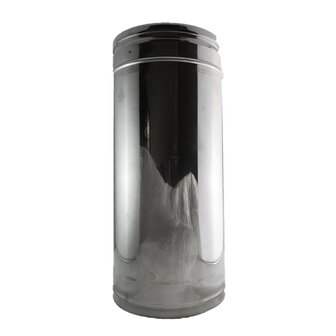 Rookkanaal Dubbelwandig Rits Rookkanalen &Oslash;80-130 50 cm witte achtergrond
