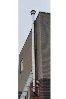 Rookkanaal dw &Oslash;80-130 Stoelconstructie vb 3 Rits Rookkanalen