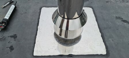 225 mm Plakplaat 5-30 graden, aluminium dakdoorvoer