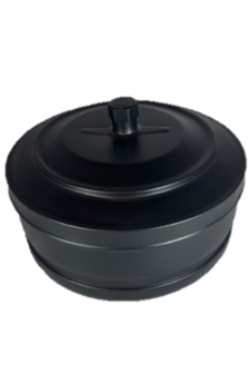 80130 Deksel tbv T-stuk Zwart gecoat