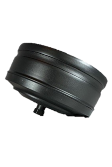 80130 Deksel tbv T-stuk Zwart gecoat