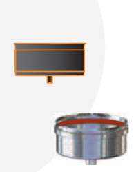 Dop met condensafvoer 80mm pelletpijp EW RVS tbv t-stuk  met seal