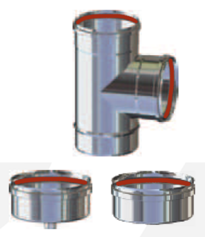 pelletpijp t-stuk 80mm rvs 2