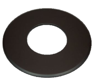 130 Rozet zwart breed staal