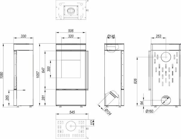 Defro Home Cube Mini houtkachel 6,6 kW met 82,5% rendement