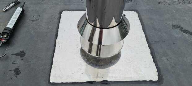 175 mm plakplaat 5-30 graden, voor om pijp met 175 mm buiten maat, aluminium 