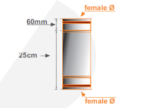 mof zwart 80mm m-m