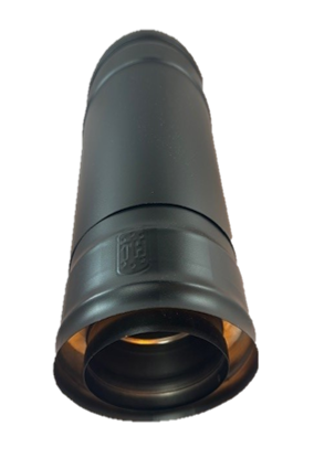 dw korte schuifpijp zwart 